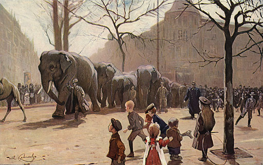 Elefantentransport in Berlin