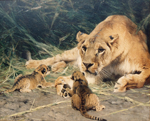 Lwin mit ihren Jungen
