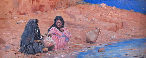 gypterinnen beim Wasserholen